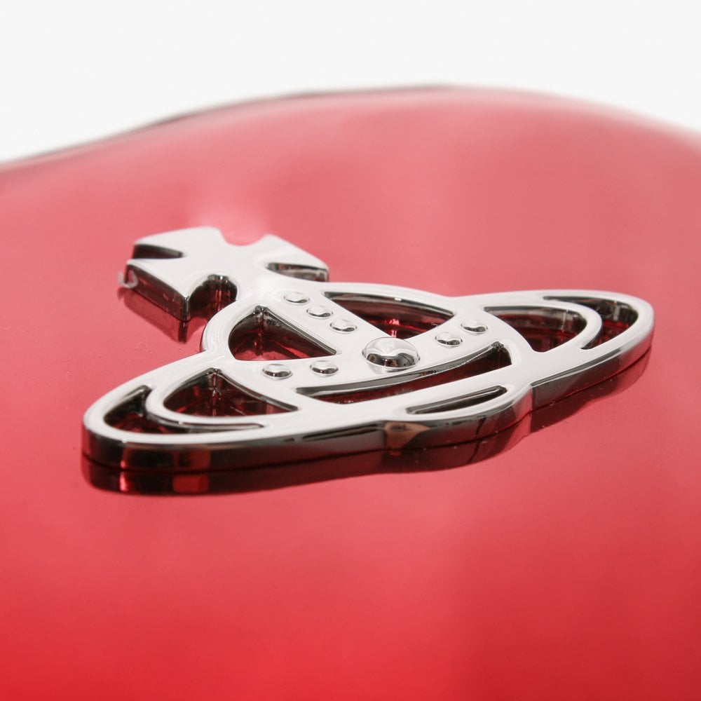 Johanna Red Metallic Vegan Heart Cross-Body Bag