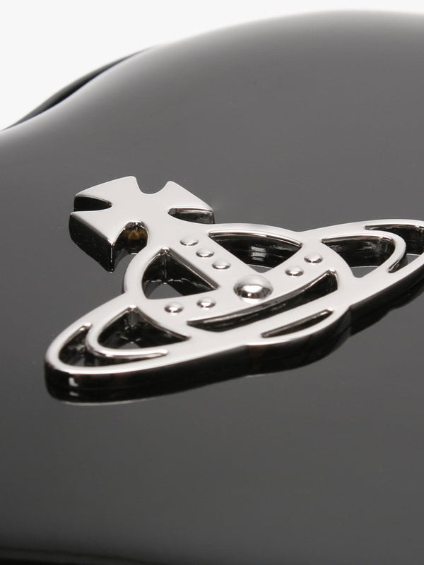 Johanna Black Patent Vegan Heart Cross-Body Bag