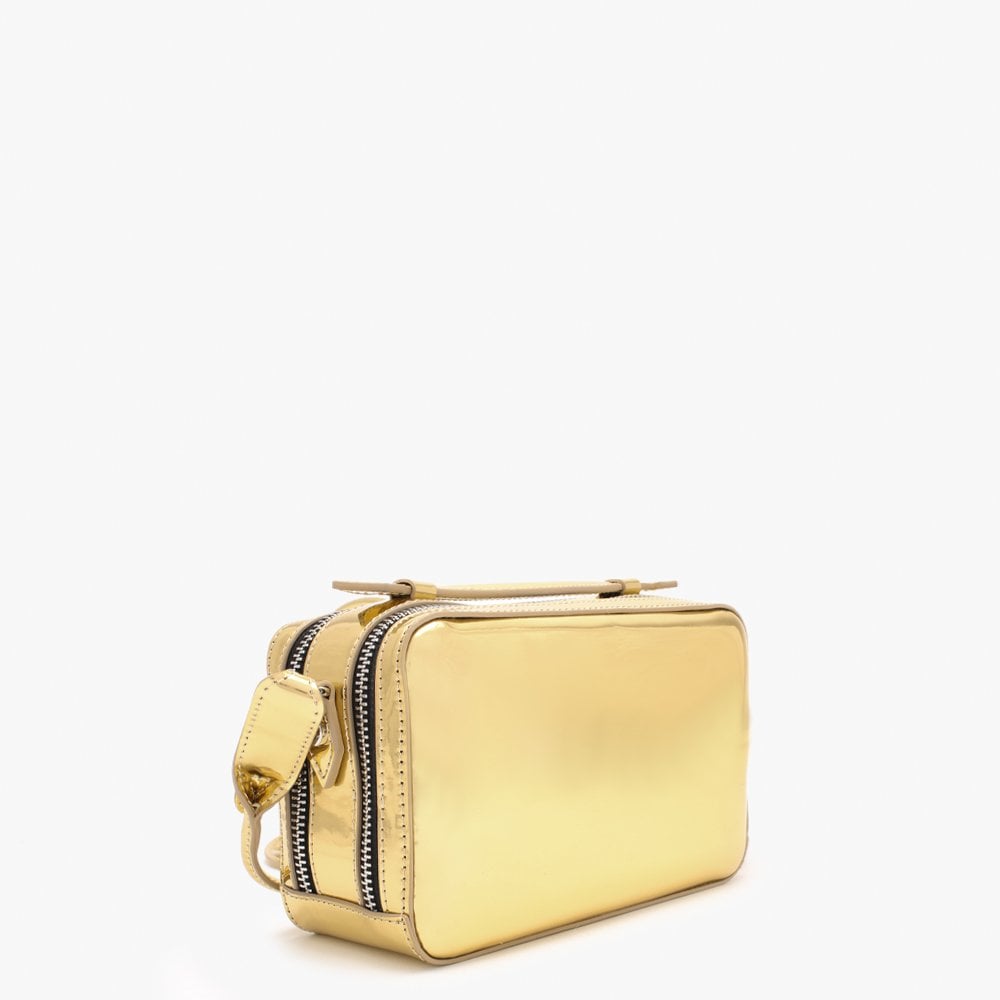 Johanna Gold Metallic Vegan Camera Bag