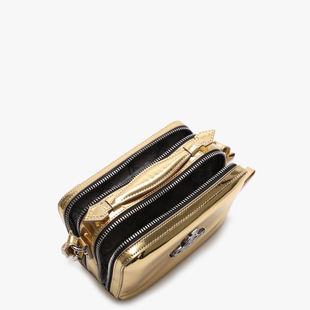 Johanna Gold Metallic Vegan Camera Bag