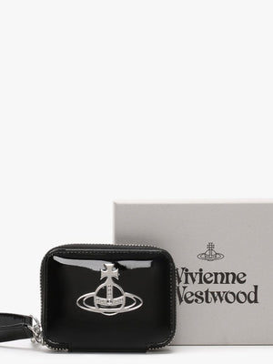 Johanna Square Black Patent Vegan Coin Case