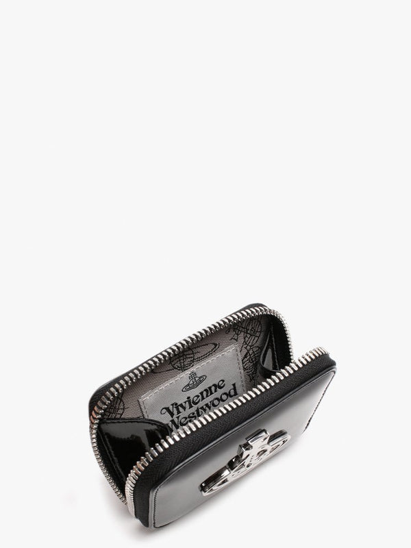 Johanna Square Black Patent Vegan Coin Case