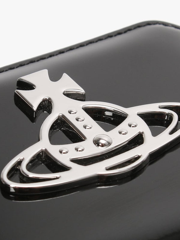Johanna Square Black Patent Vegan Coin Case