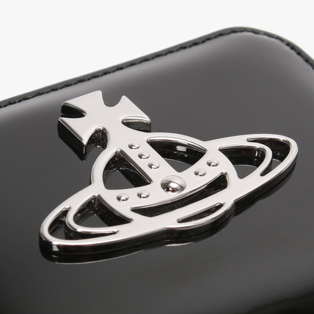Johanna Square Black Patent Vegan Coin Case