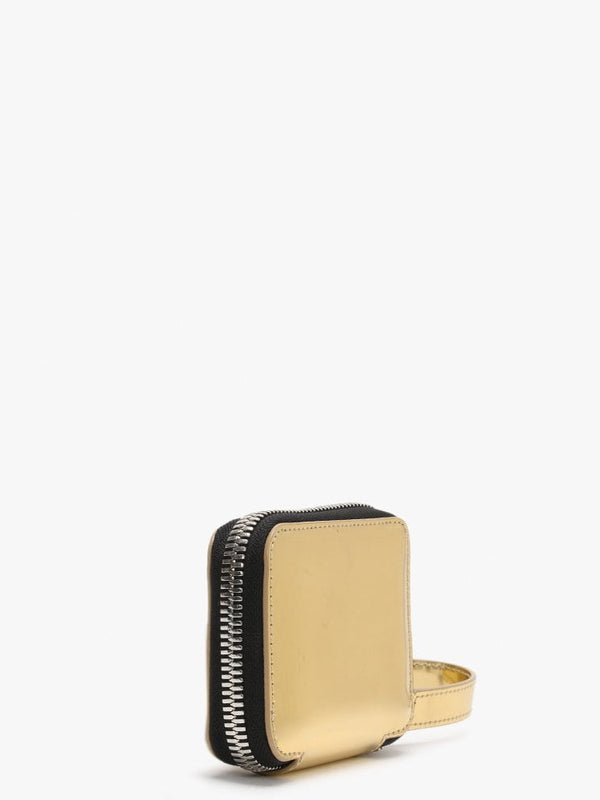 Johanna Square Gold Metallic Vegan Coin Case