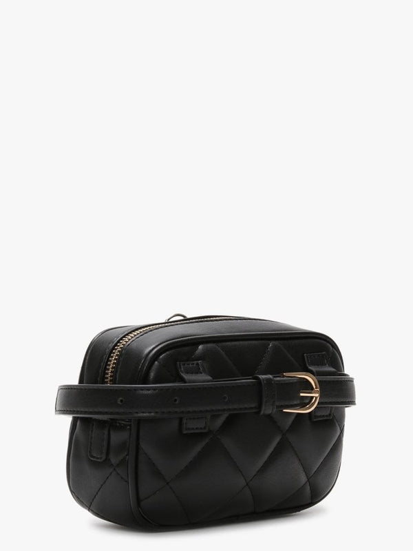 Ocarina Black Quilted Chain Strap Belt Bag