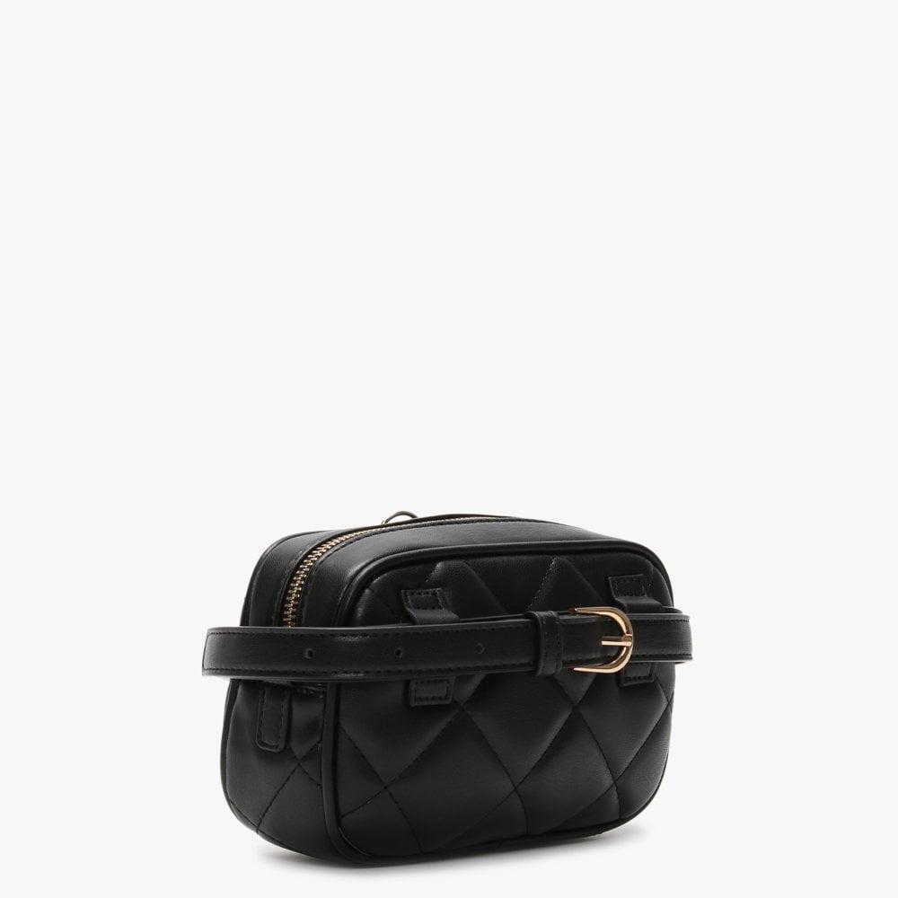 Ocarina Black Quilted Chain Strap Belt Bag