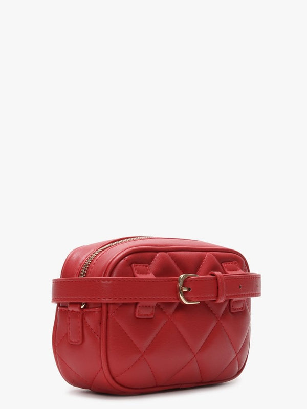 Ocarina Red Quilted Chain Strap Belt Bag