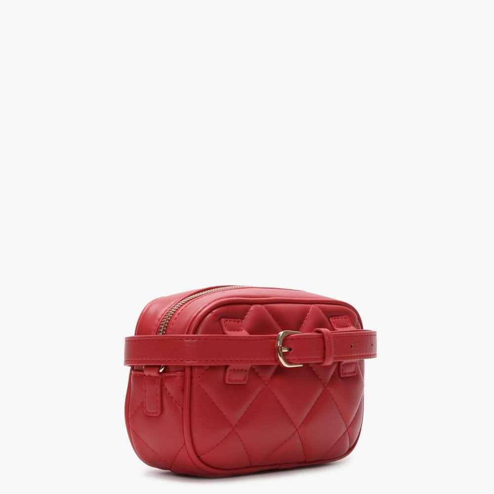 Ocarina Red Quilted Chain Strap Belt Bag