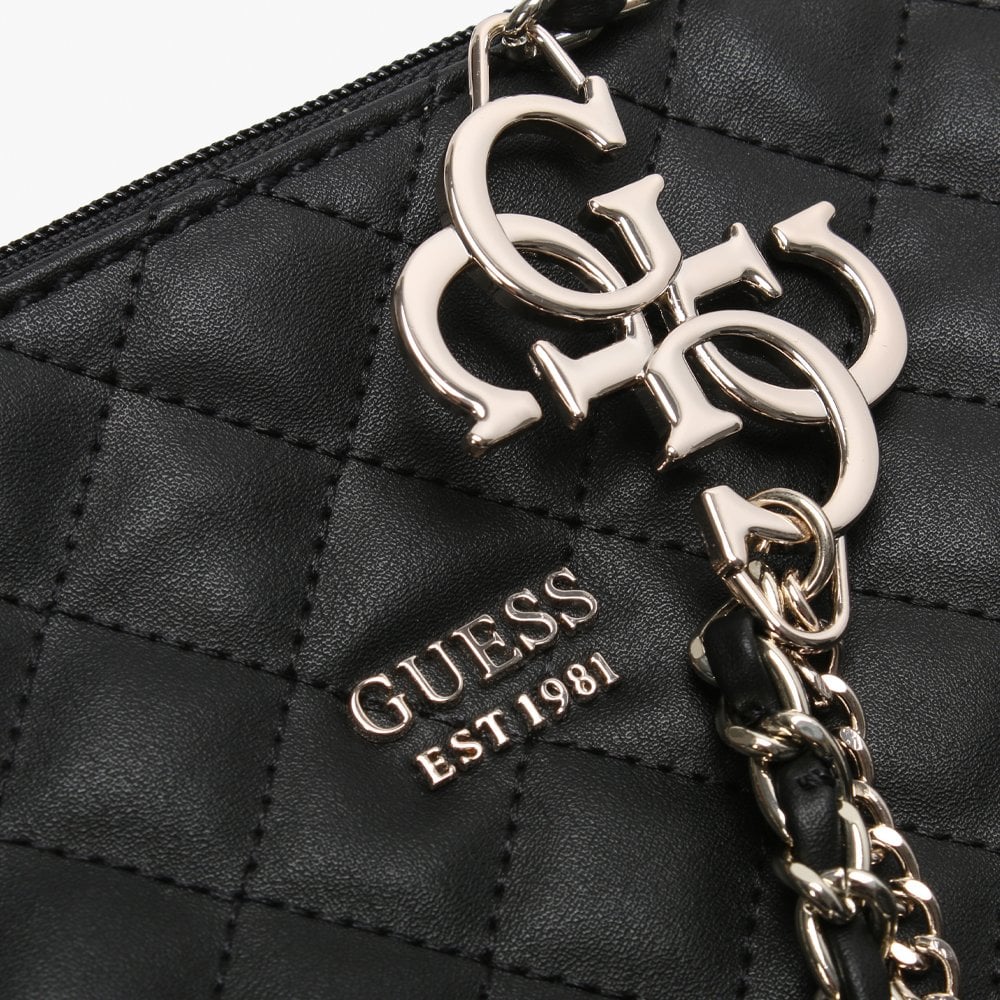 Miriam Black Quilted Shopper Bag