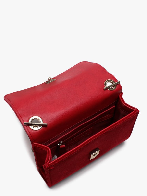 Marilyn Red Velvet Shoulder Bag