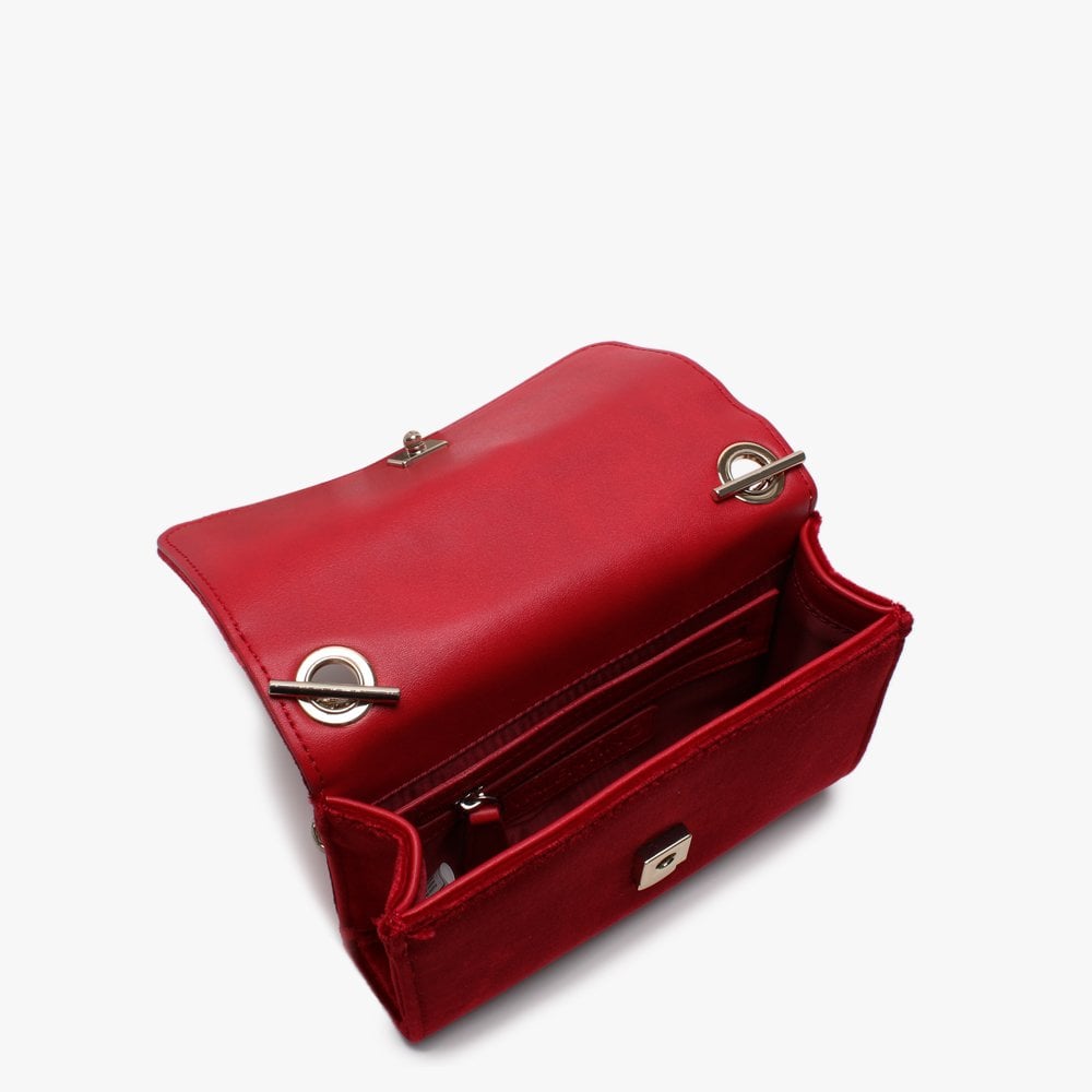 Marilyn Red Velvet Shoulder Bag