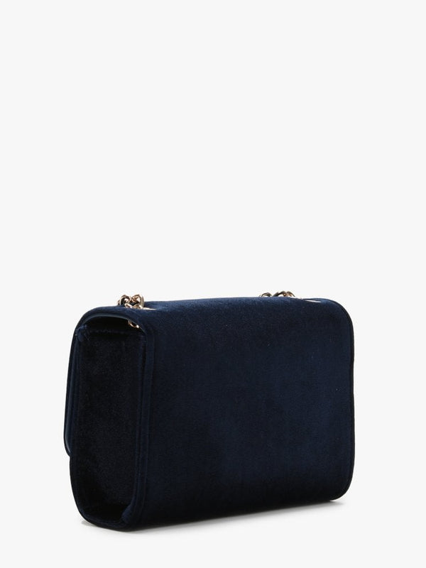 Marilyn Blue Velvet Shoulder Bag