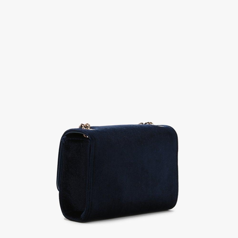 Marilyn Blue Velvet Shoulder Bag