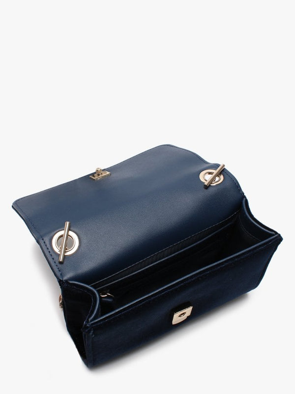 Marilyn Blue Velvet Shoulder Bag