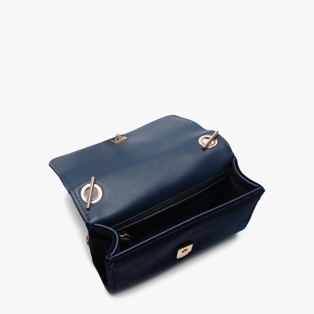 Marilyn Blue Velvet Shoulder Bag