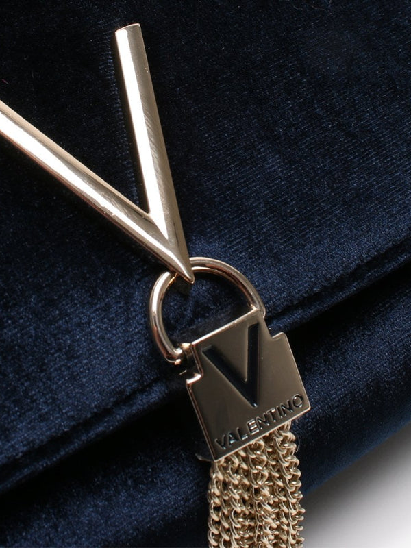 Marilyn Blue Velvet Shoulder Bag