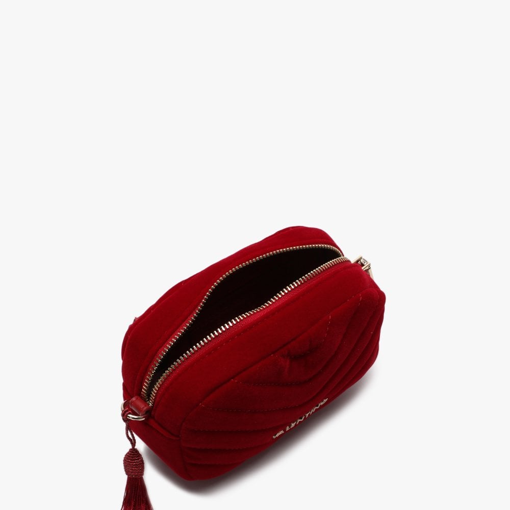 Carillon Red Velvet Quilted Belt Bag