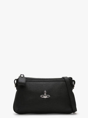Victoria Small Black Leather Cross-Body Bag
