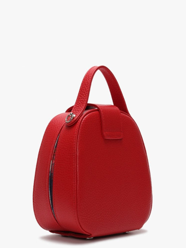 Dolce Red Grainy Leather Cross-Body Bag