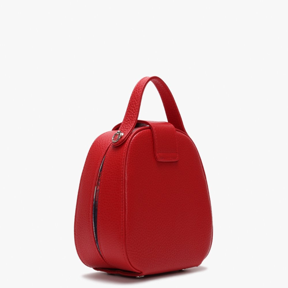 Dolce Red Grainy Leather Cross-Body Bag