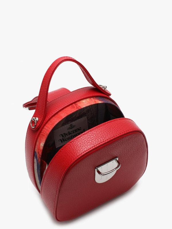 Dolce Red Grainy Leather Cross-Body Bag