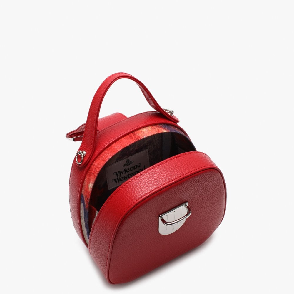 Dolce Red Grainy Leather Cross-Body Bag