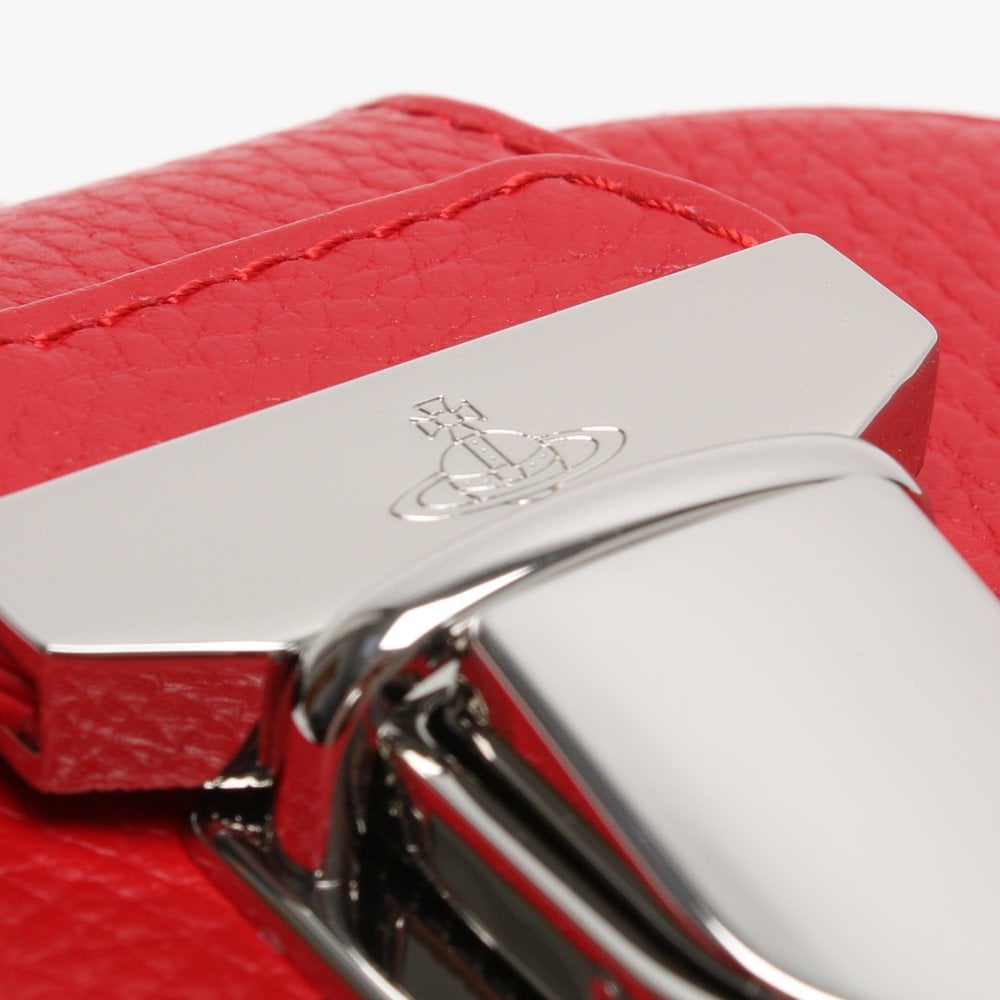 Dolce Red Grainy Leather Cross-Body Bag