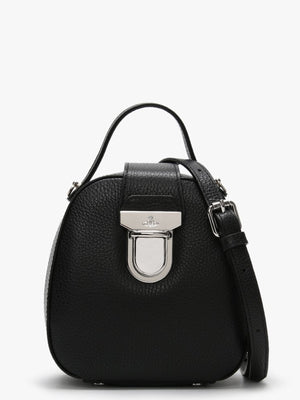 Dolce Black Grainy Leather Cross-Body Bag