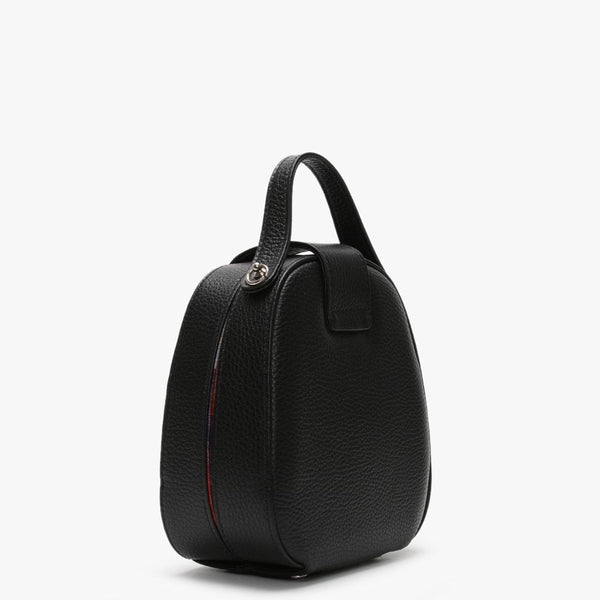 Dolce Black Grainy Leather Cross-Body Bag