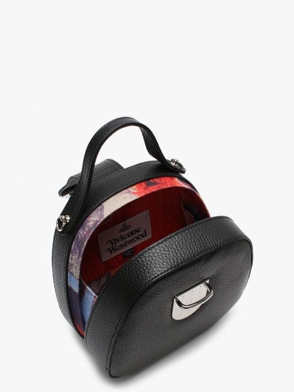 Dolce Black Grainy Leather Cross-Body Bag
