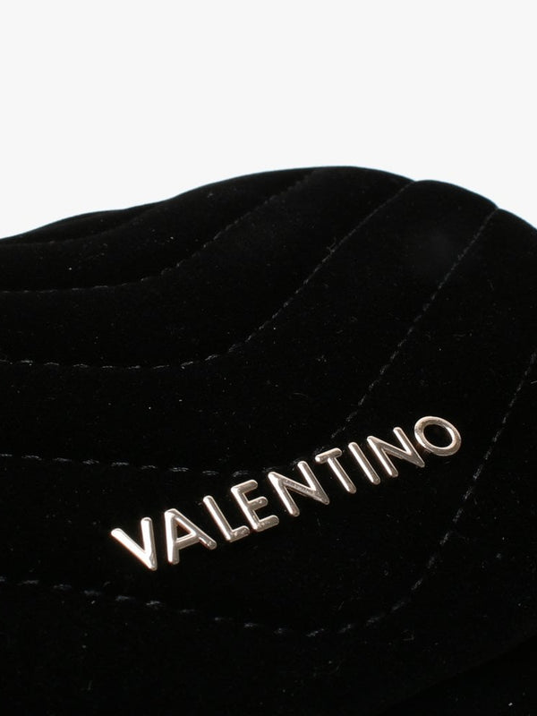 Carillon Black Velvet Quilted Belt Bag
