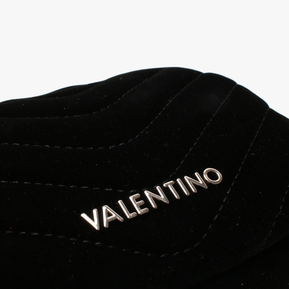 Carillon Black Velvet Quilted Belt Bag