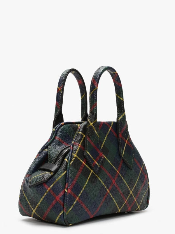 Small Yasmine Derby Green Hunting Tartan Cross-Body Bag