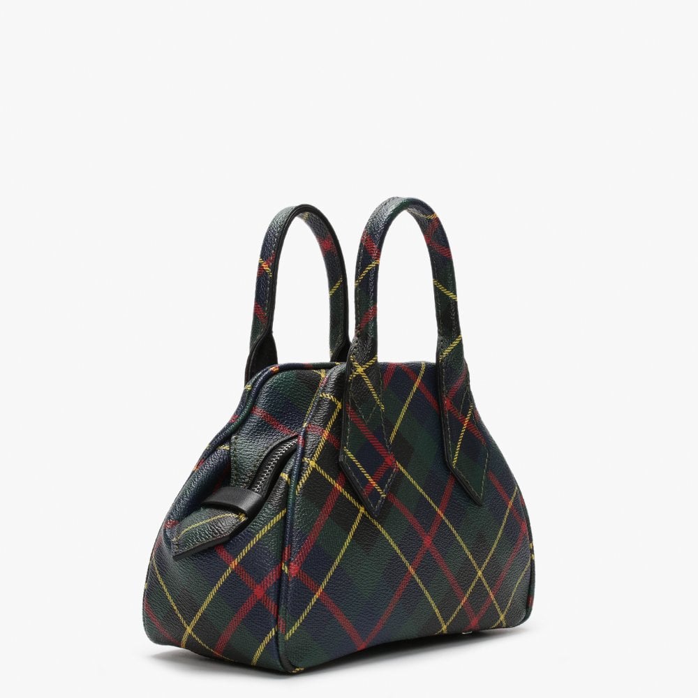 Small Yasmine Derby Green Hunting Tartan Cross-Body Bag