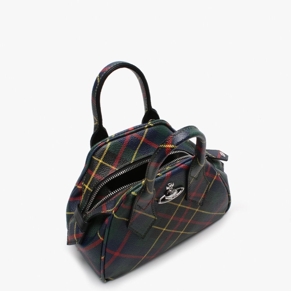 Small Yasmine Derby Green Hunting Tartan Cross-Body Bag