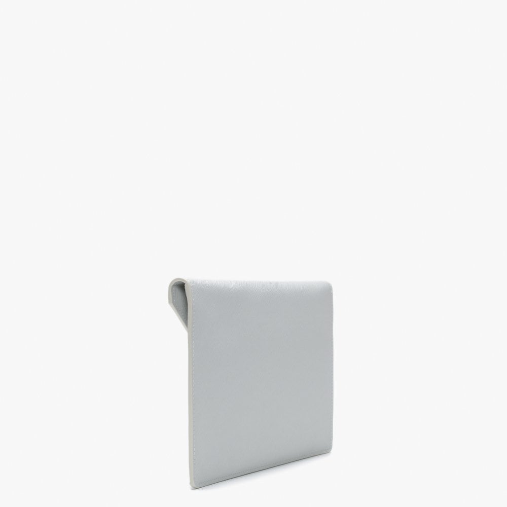 Victoria White Leather Envelope Clutch