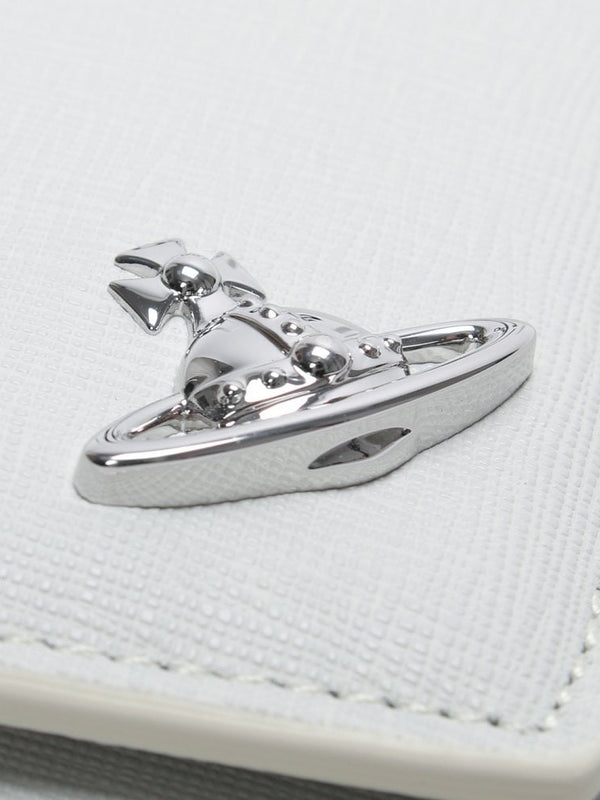 Victoria White Leather Envelope Clutch