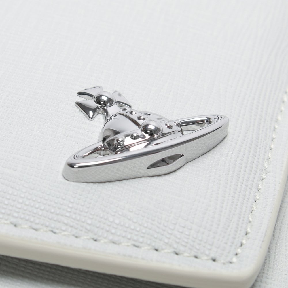 Victoria White Leather Envelope Clutch