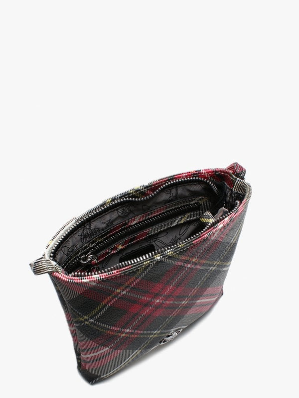 Derby Square Red Tartan New Exhibition Cross-Body Bag