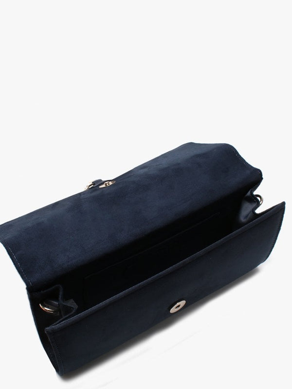 Dime Blue Studded Clutch Bag