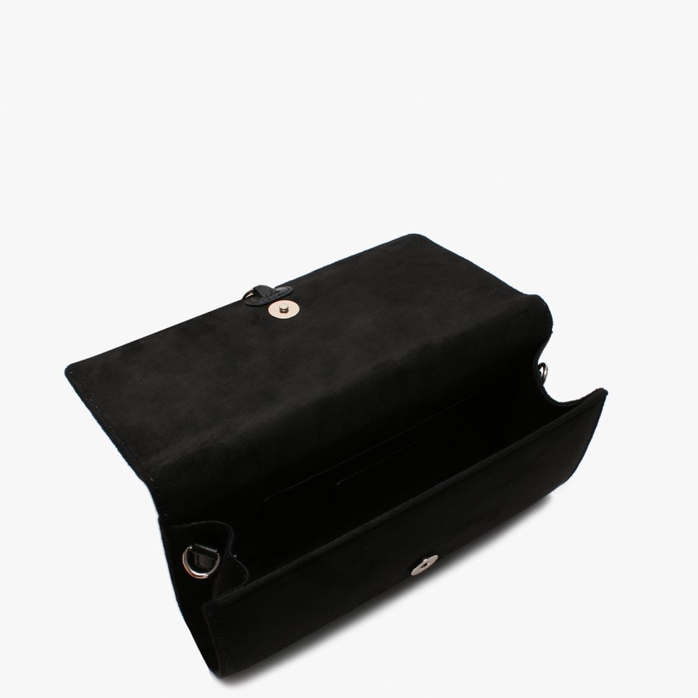 Dime Black Studded Clutch Bag