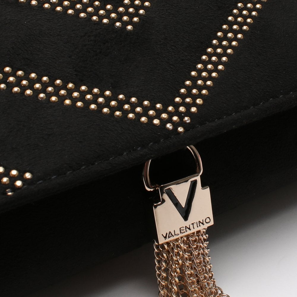 Dime Black Studded Clutch Bag