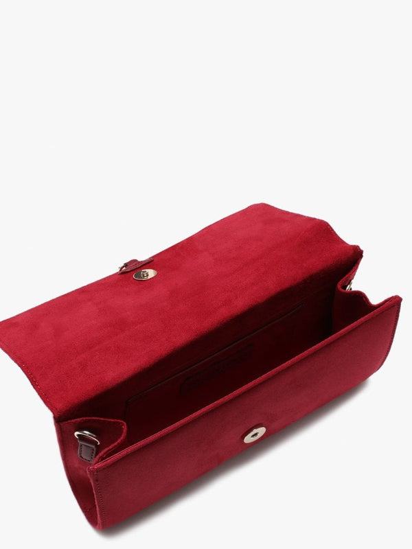 Dime Burgundy Studded Clutch Bag