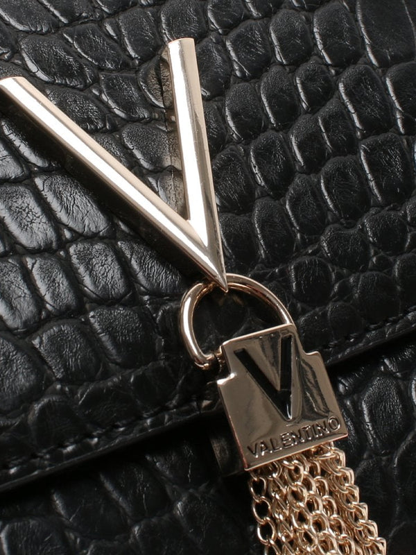 Audrey Black Moc Croc Clutch Bag