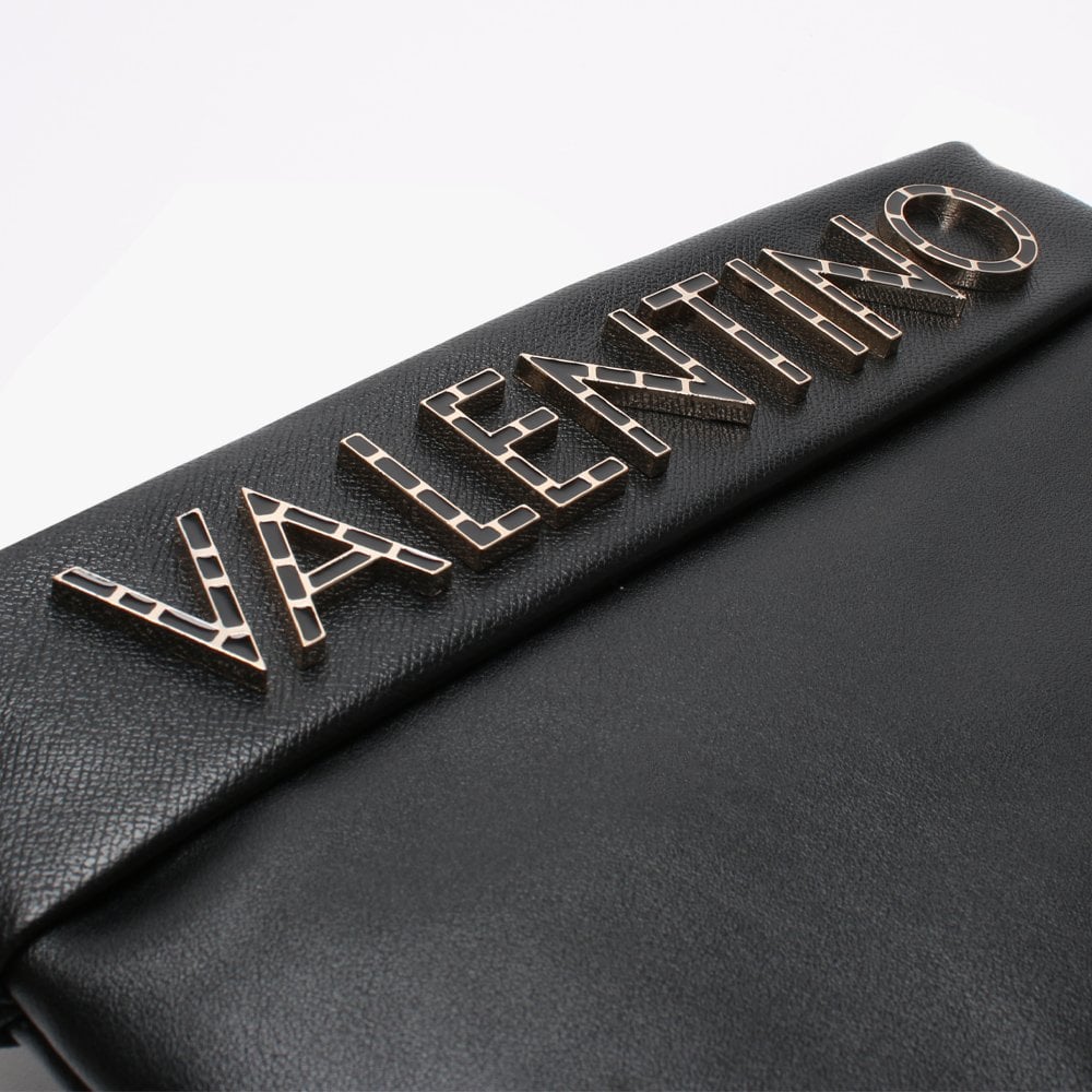 Fisarmonica Black Logo Cross-Body Bag