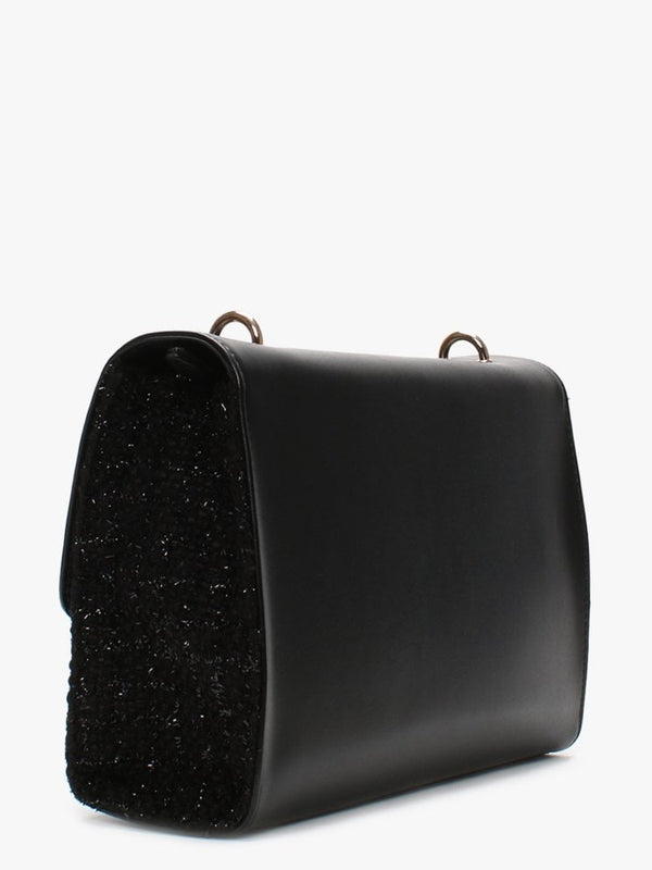Guitar Heart Black Shoulder Bag
