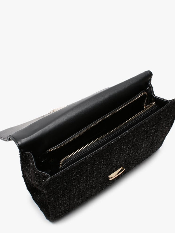 Guitar Heart Black Shoulder Bag
