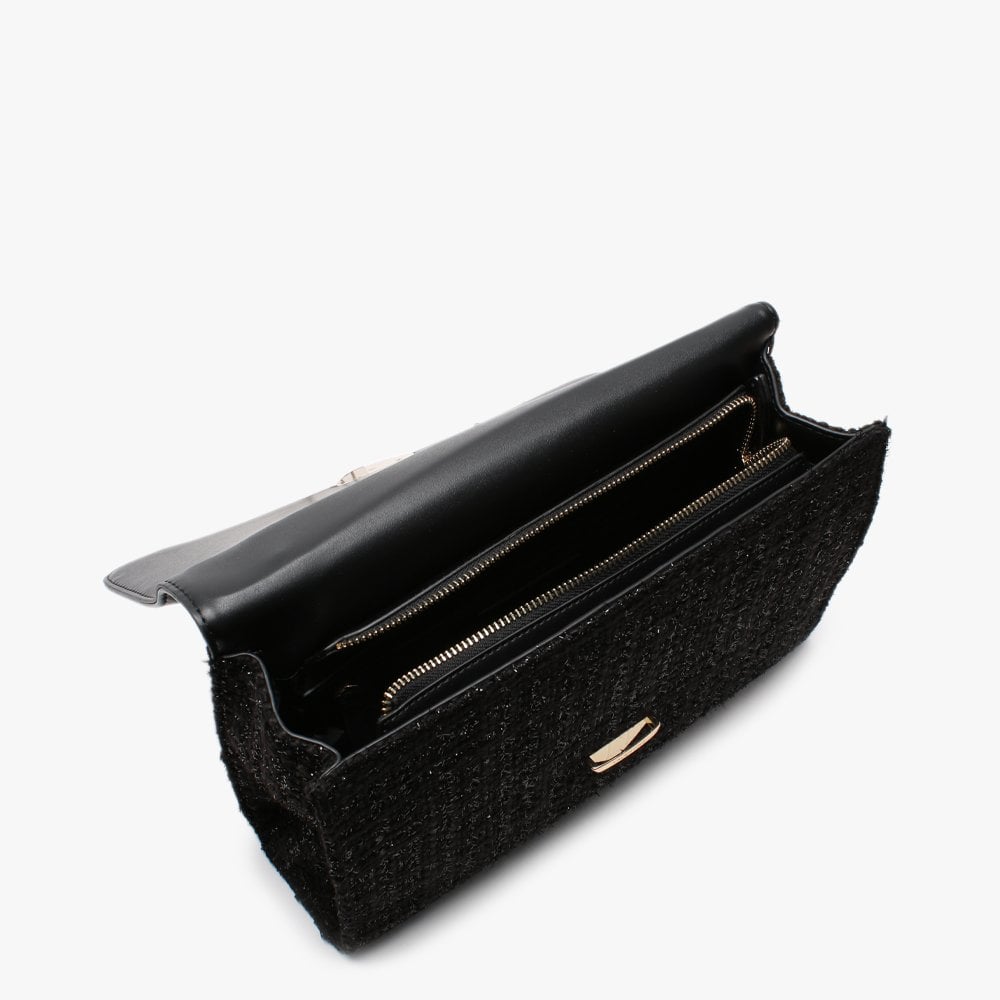 Guitar Heart Black Shoulder Bag