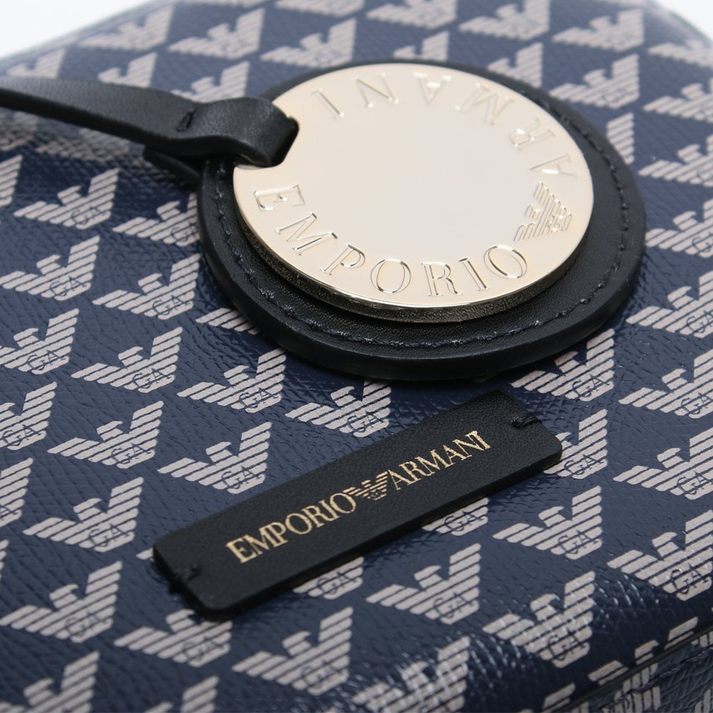Mini Navy Repeat Logo Camera Bag